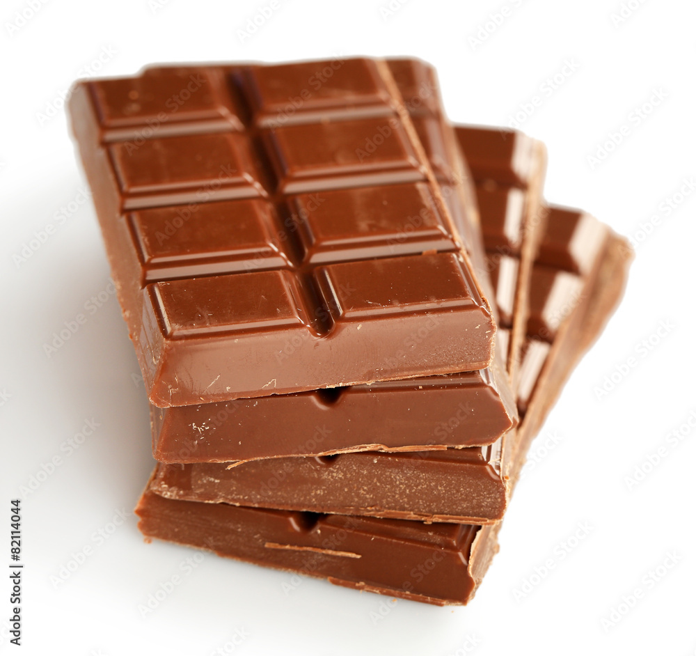 Sweet chocolate isolated on white Sweet chocolate isolated on white