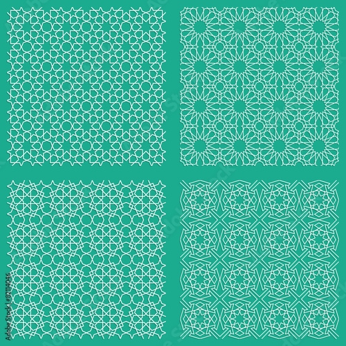 Abstract seamless traditional arabian patterns