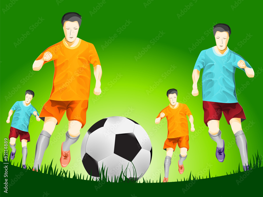 soccer player running forward to soccer