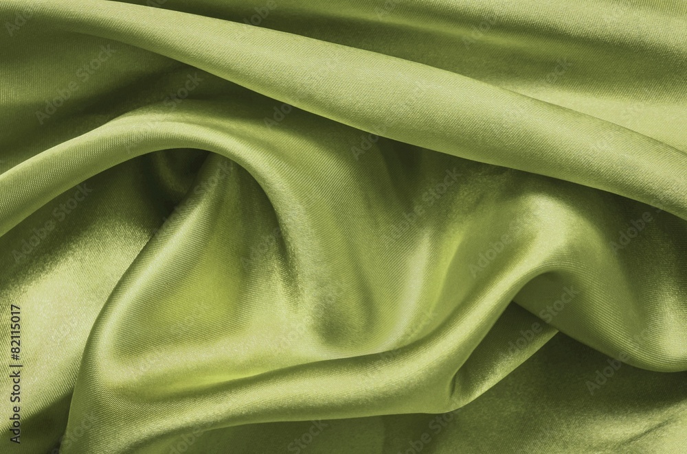 Fototapeta premium Texture green satin, silk background