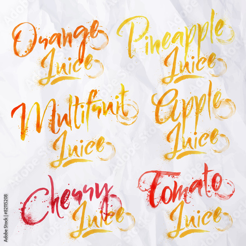 Lettering juice drops