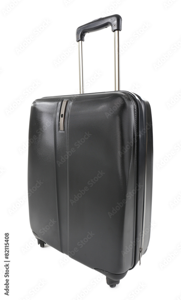 Black suitcase isolated on white Black suitcase isolated on white