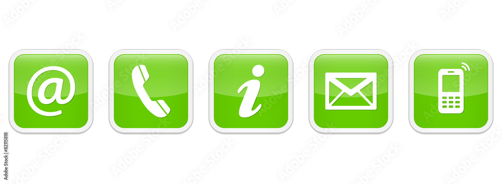 Contact Us – Square glossy light green sticker buttons Contact Us – Square glossy light green sticker buttons