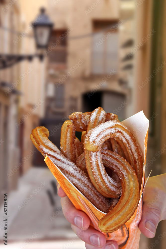 Fototapeta premium churros für unterwegs