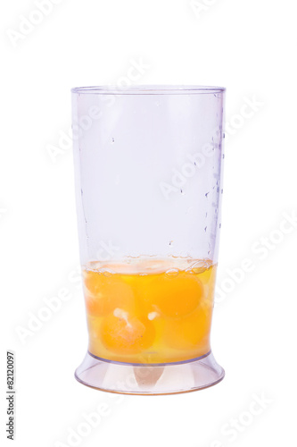 Egg yolks in a glass
