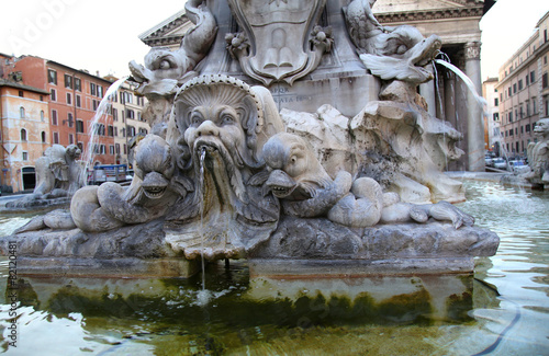 Fontana del Pantheon in Rome, Italy