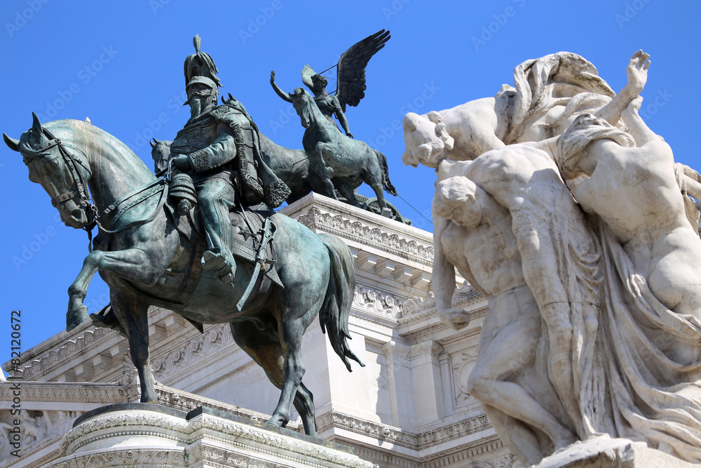 Obraz premium The Piazza Venezia, Vittorio Emanuele, Monument for Victor Emenu