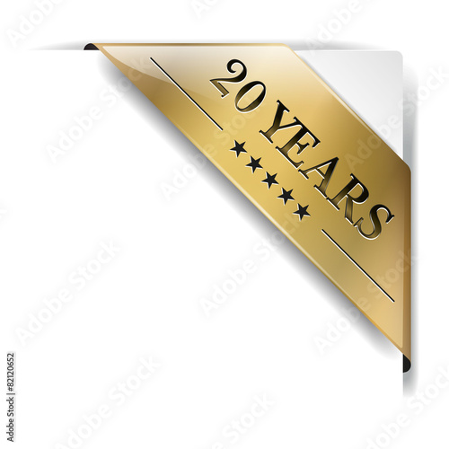 ribbon gold 20 Years