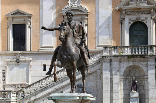 Statue Marco Aurelio in Rome, Italy photo