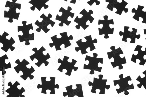 Black puzzle on a white background