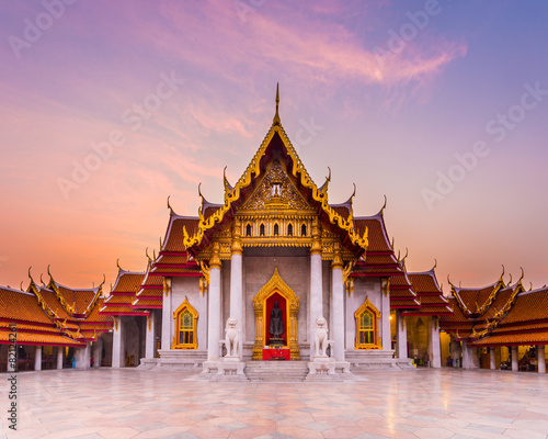 The famous marble temple Benchamabophit from Bangkok, Thailand © Lodimup