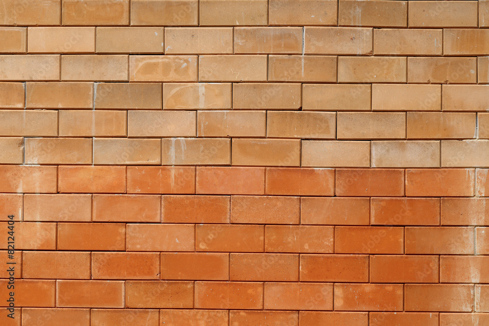 Red clay brick wall background. Red clay brick wall background.