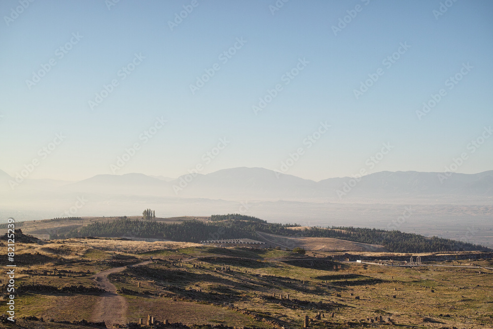 The ruins of Hierapolis The ruins of Hierapolis