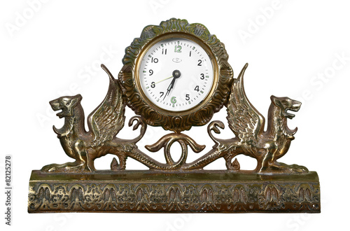old bronze clock