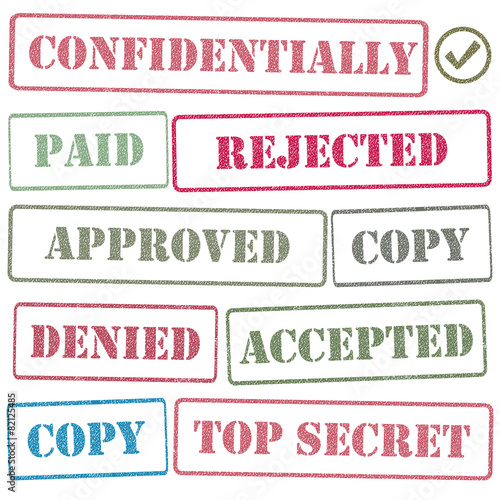 Stamp Set, vector illustration.