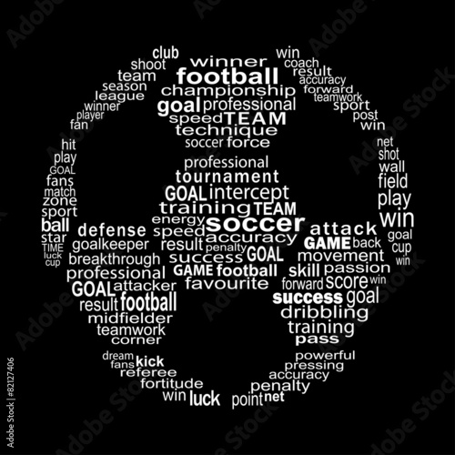 Football text collage