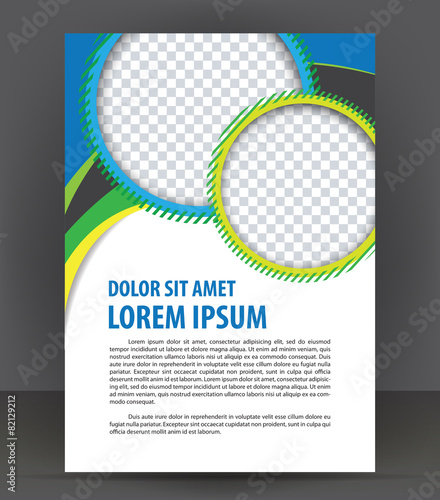 Magazine, flyer, brochure, cover layout design print template