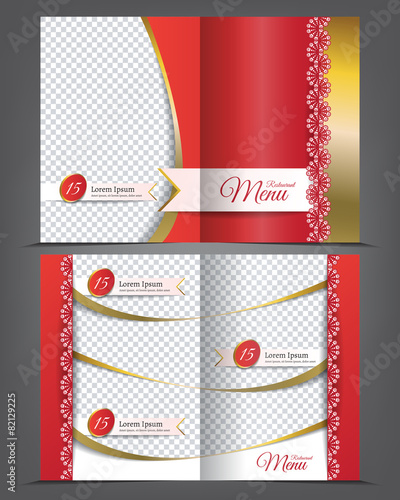Vector brochure template menu design, restaurant carte