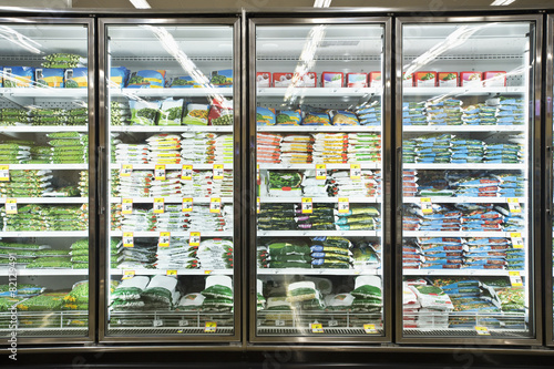 Frozen section of grocery store photo