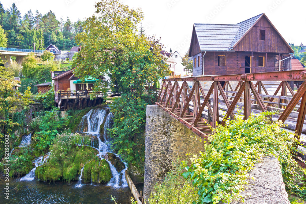 Fototapeta premium Waterfalls of Rastoke river village