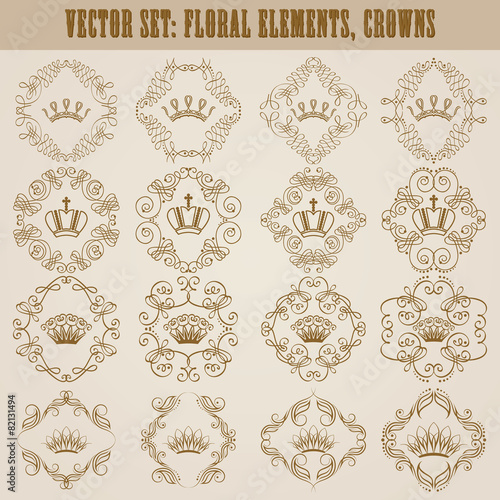 Victorian crown and decorative elements.