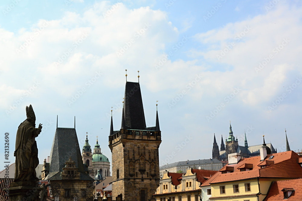 st. Vit cathedral in area of Prague castle