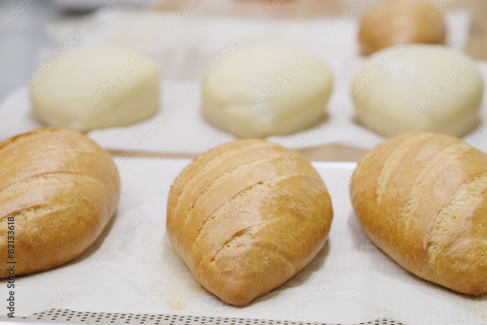 Fresh bread in the bakery