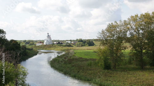 Golden Ring Russia, Suzdal. river Kamenka and Ilyinskaya church photo