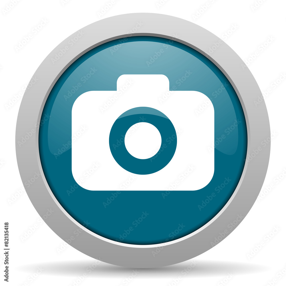 photo camera blue glossy web icon photo camera blue glossy web icon