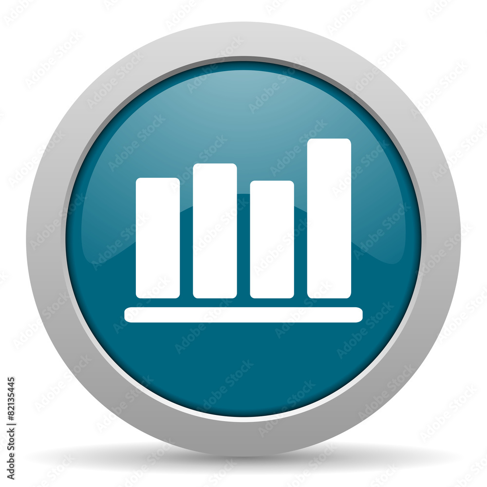 bar chart blue glossy web icon bar chart blue glossy web icon