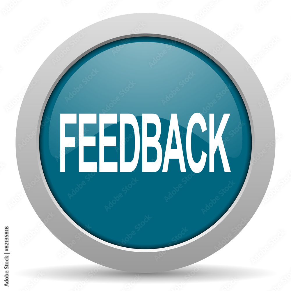 feedback blue glossy web icon feedback blue glossy web icon