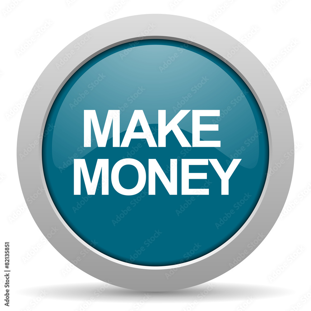 make money blue glossy web icon make money blue glossy web icon