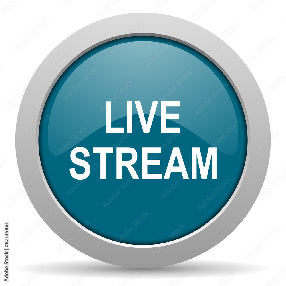 live stream blue glossy web icon live stream blue glossy web icon