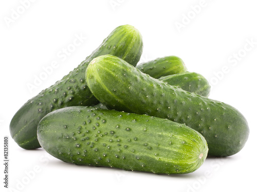 Cucumber vegetable  isolated on white background cutout photo