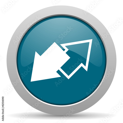 Free Download exchange blue glossy web icon - GFXLoad