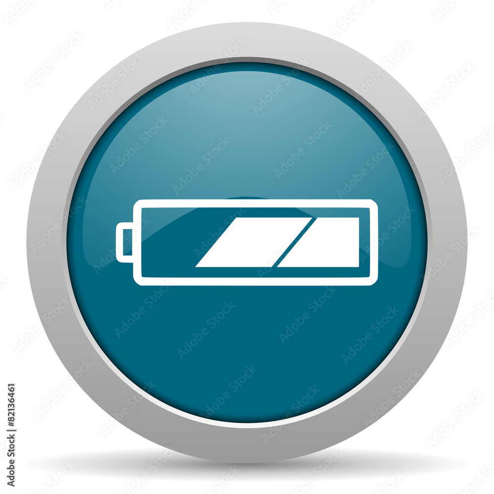 battery blue glossy web icon battery blue glossy web icon