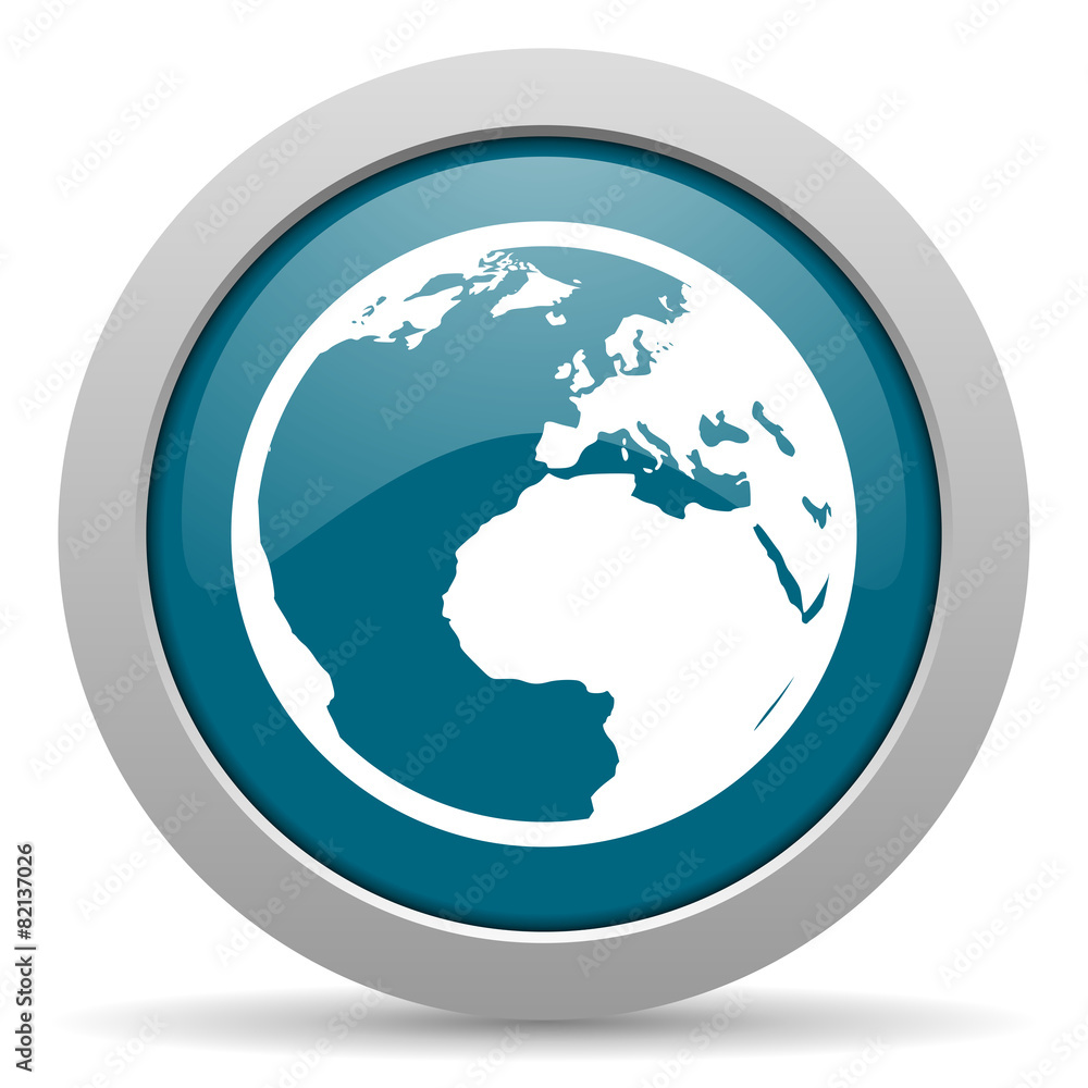 earth blue glossy web icon earth blue glossy web icon