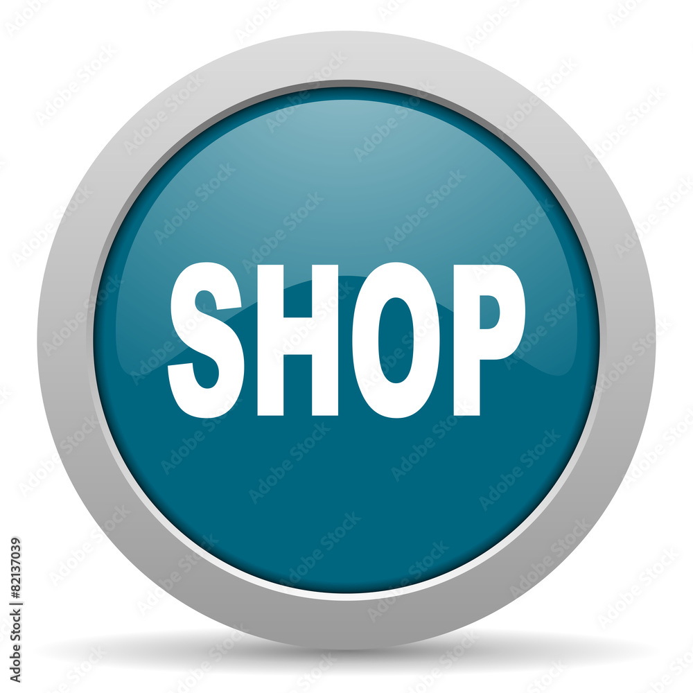 shop blue glossy web icon shop blue glossy web icon