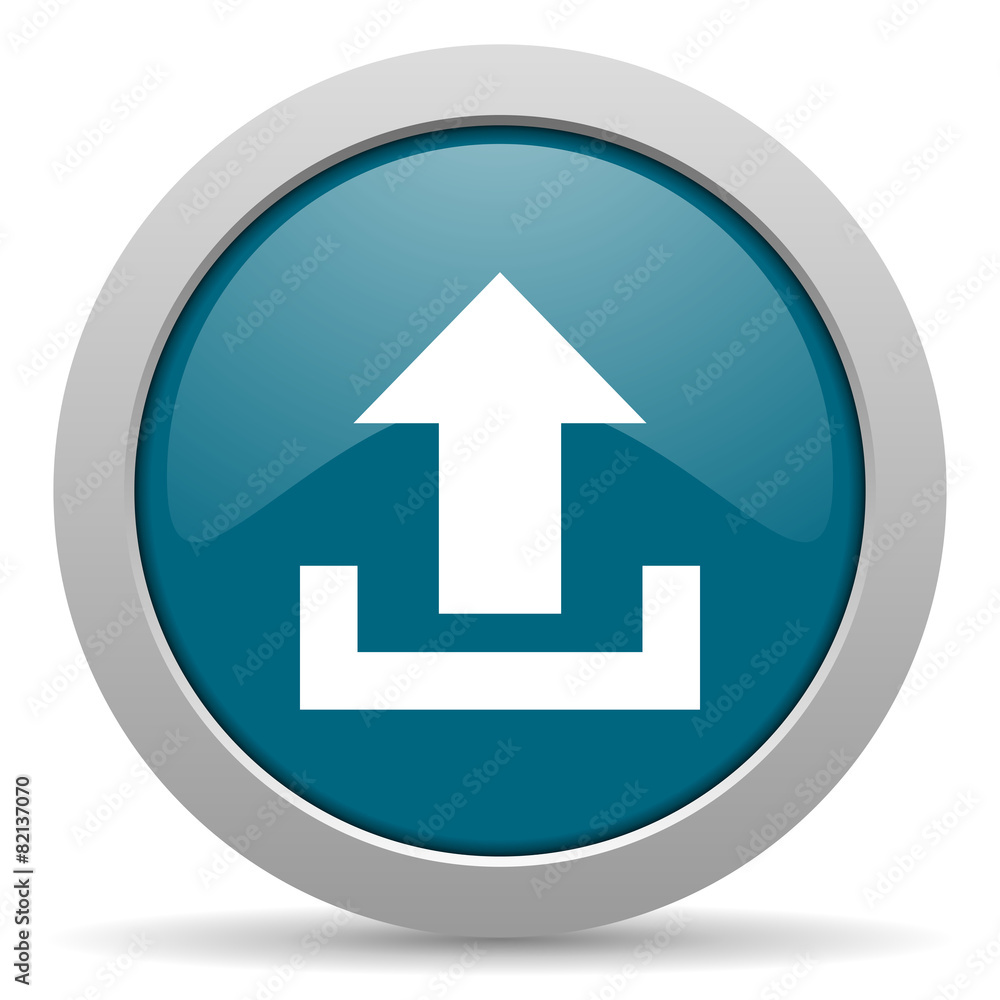 upload blue glossy web icon upload blue glossy web icon