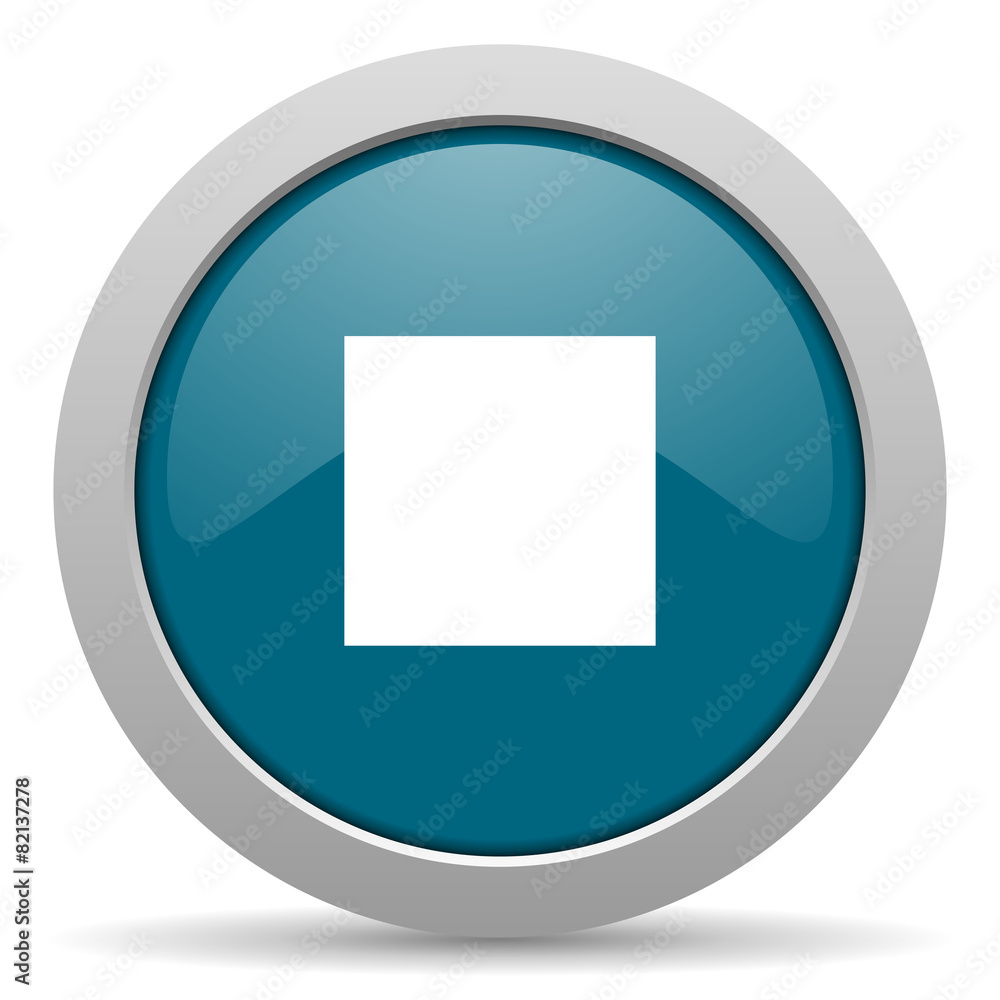 stop blue glossy web icon stop blue glossy web icon