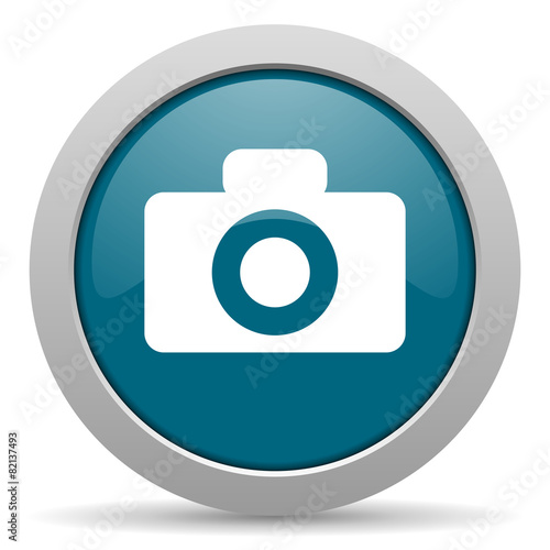 camera blue glossy web icon