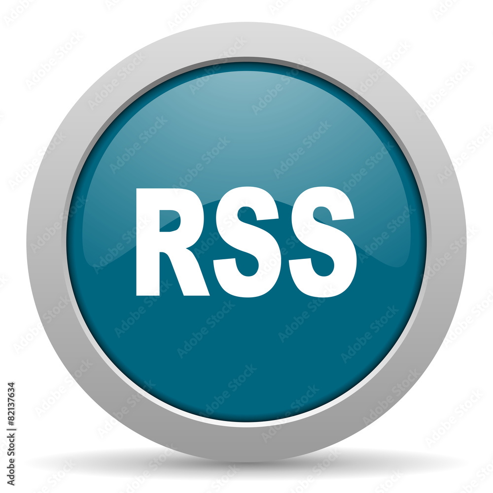 rss blue glossy web icon