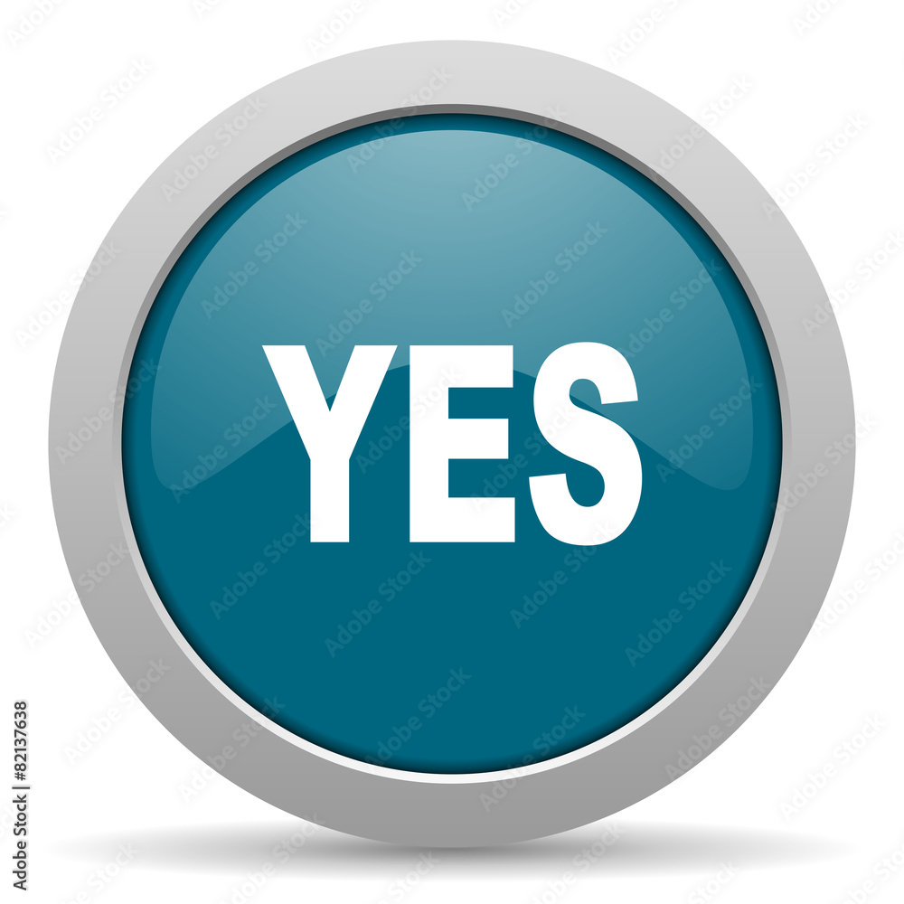 yes blue glossy web icon yes blue glossy web icon