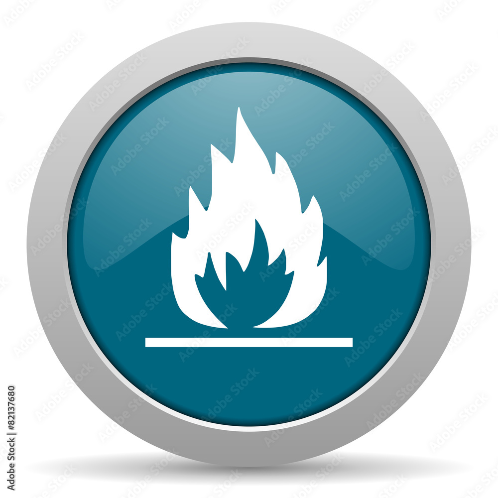 flame blue glossy web icon flame blue glossy web icon