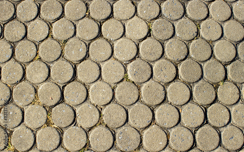 Cement Block Road Pattern in Public Park