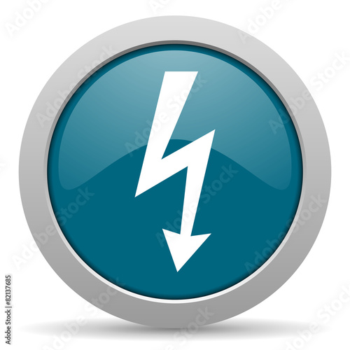 Free Download bolt blue glossy web icon - GFXLoad