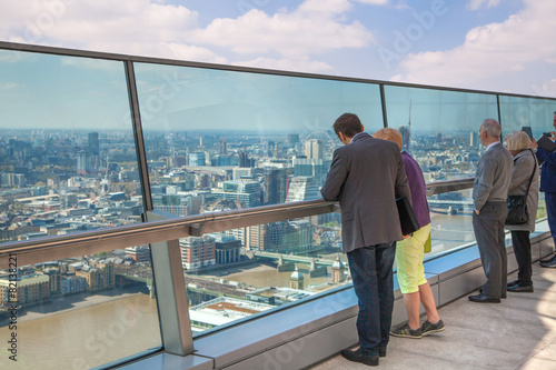 LONDON, UK - APRIL 22, 2015: London viewing platform