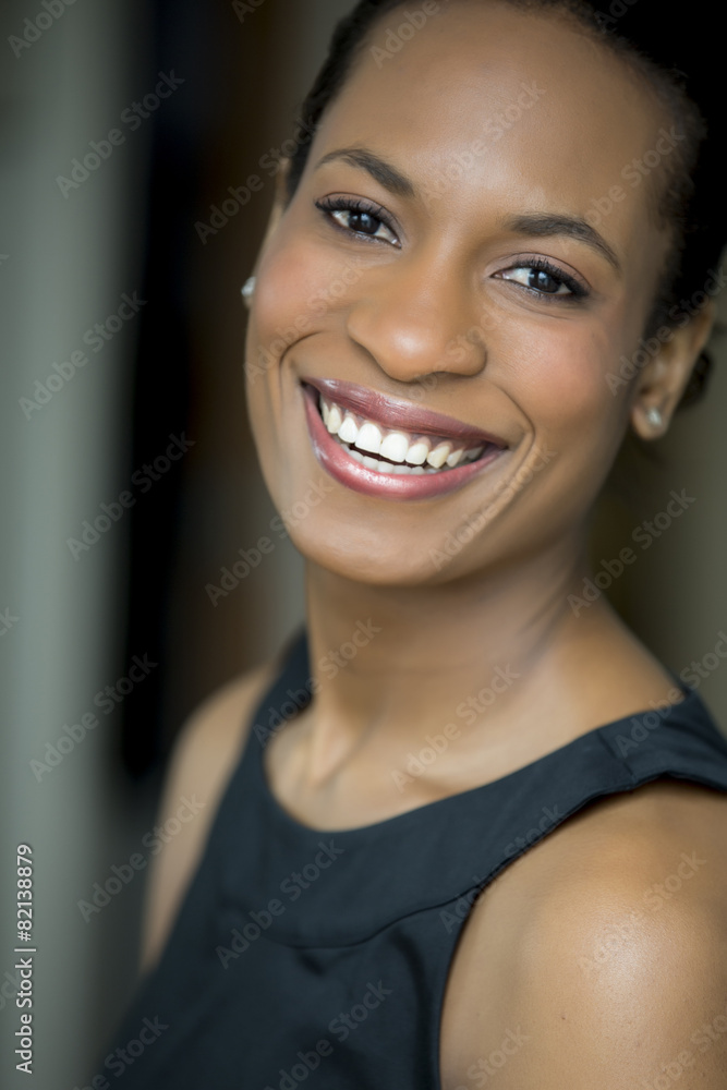 Close up of woman's smiling face Close up of woman's smiling face