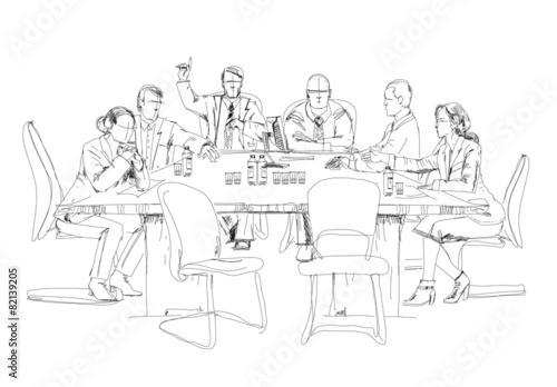 Business meeting  sketch