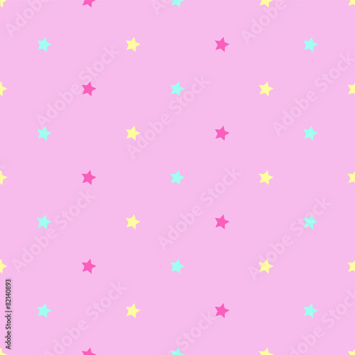 pink stars polka dots seamless vector princess pattern